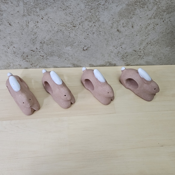 Easter Bunny Napkin Rings Rabbit (4) - Picture 5 of 12